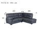 L-STYLE SOFA WALL3-KD LC LETHER-C1 GY