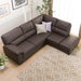 L-STYLE SOFA WALL3-KD LC LETHER-C1 DBR