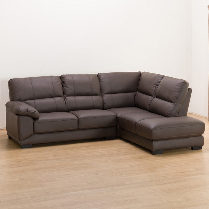 L-STYLE SOFA WALL3-KD LC LETHER-C1 DBR