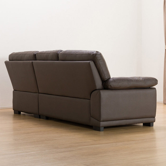 L-STYLE SOFA WALL3-KD LC LETHER-C1 DBR