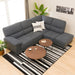 CORNER SOFA WALL3-KD LC GY