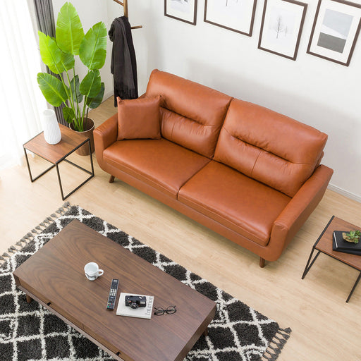 3S-SOFA FILLN4-LEATHER BR/MBR