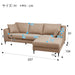 LEFT ARM COUCH N-POCKET A15 DR-BE