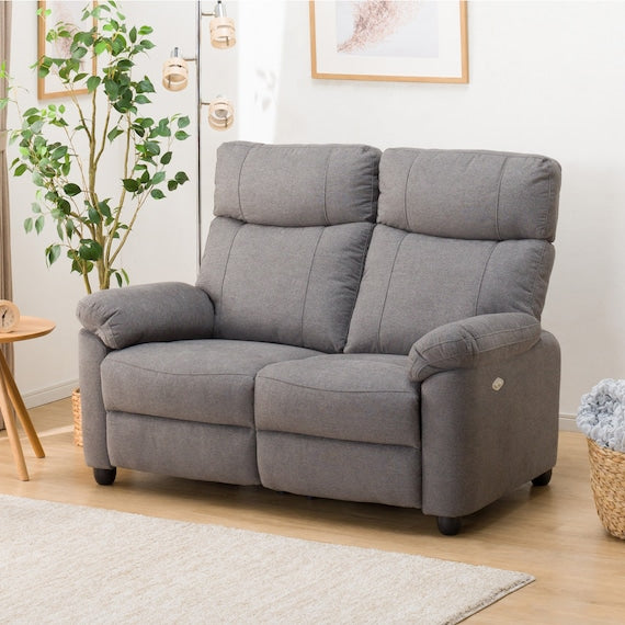 2P ELECTRIC SOFA GRAZE FABRIC GY