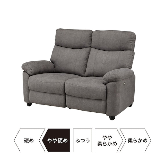 2P ELECTRIC SOFA GRAZE FABRIC GY