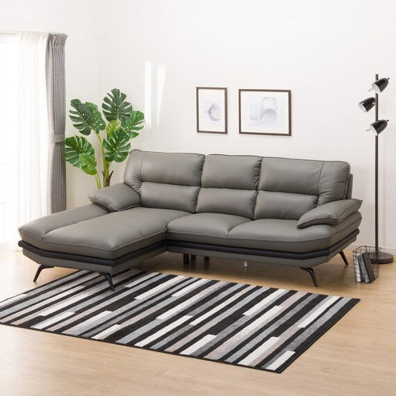 CORNER SOFA LOZO KD DGY LEATHER RC