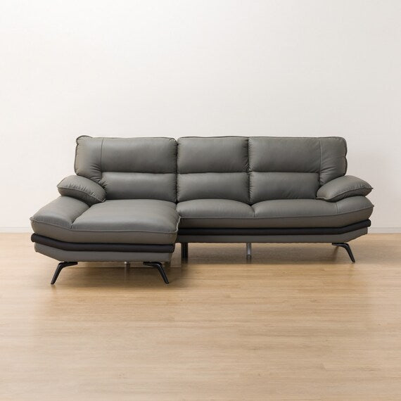 CORNER SOFA LOZO KD DGY LEATHER RC