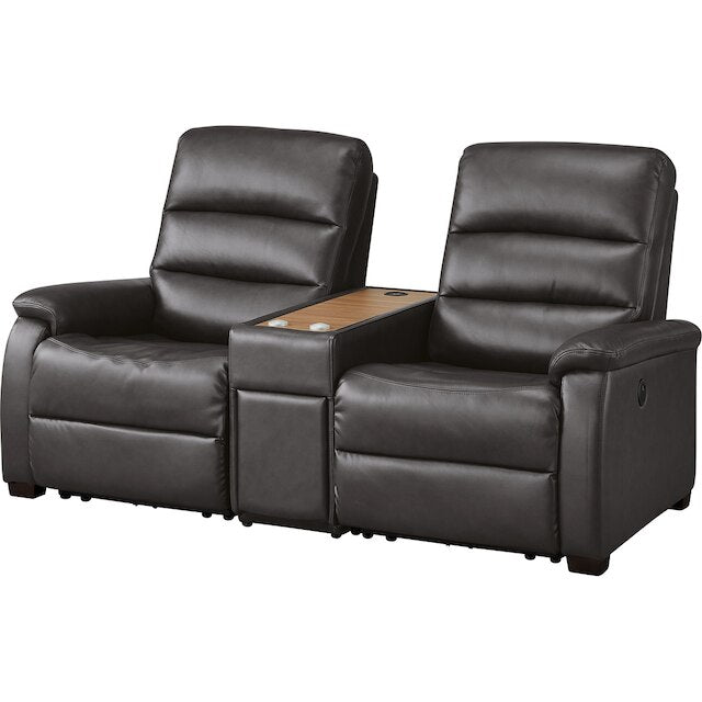 2S SOFA N-BELIEVA DGY2-JHN76 TK-LEATHER WITH STORAGE TABLE