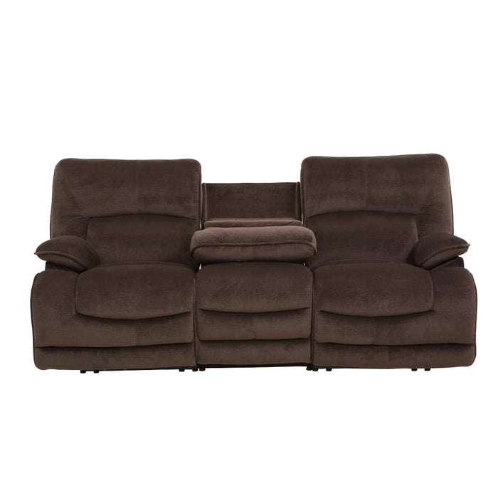 3SEATER ELECTRIC FABRIC SOFA HIT DBR 2CS