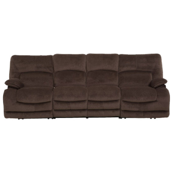 4SEATER ELECTRIC FABRIC SOFA HIT DBR 2CS