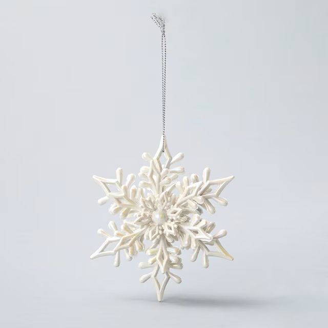 CHIRSTMAS ORNAMENT S/3 110MM WHITE n4CB