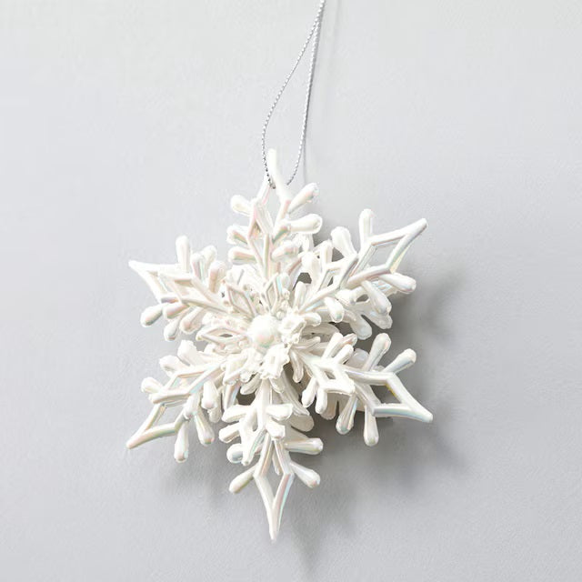 CHIRSTMAS ORNAMENT S/3 110MM WHITE n4CB