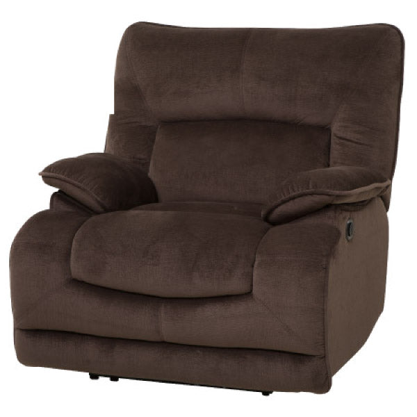 1SEATER ELECTRIC FABRIC SOFA HIT DBR