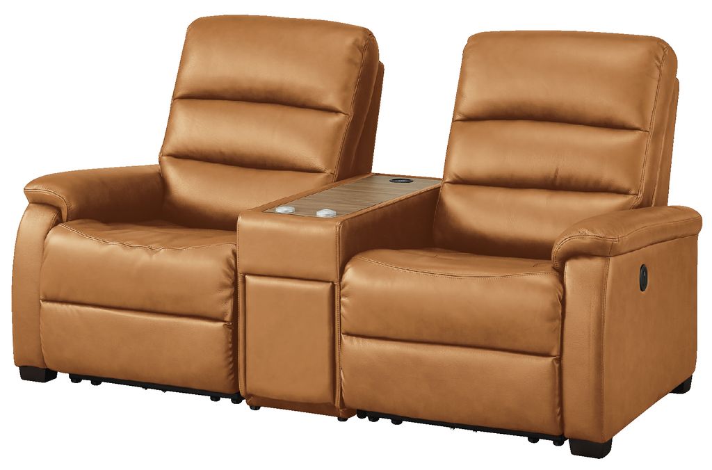 2S SOFA N-BELIEVA CA2-JHN76 TK-LEATHER WITH STORAGE TABLE