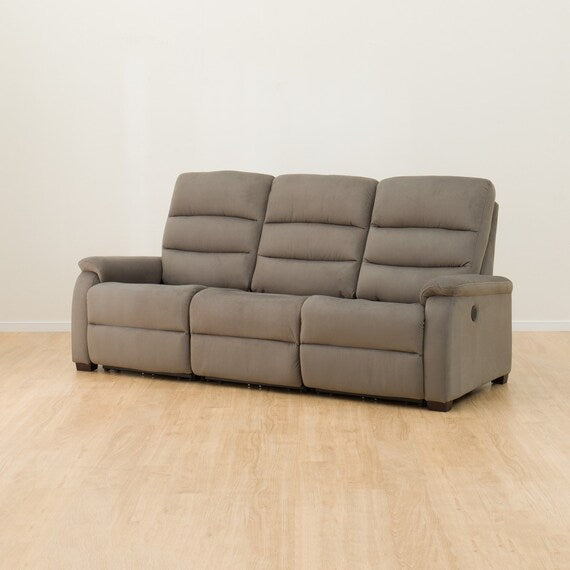 3 ELECTRIC 3P SOFA N-BELIEVA MICROFIBER GY