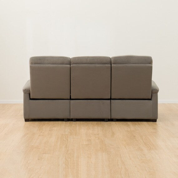 3 ELECTRIC 3P SOFA N-BELIEVA MICROFIBER GY