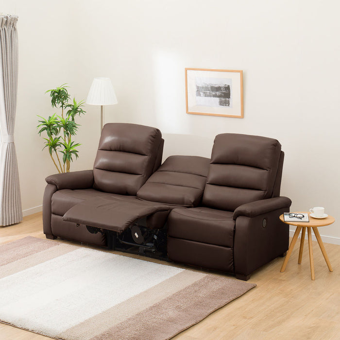 3 ELECTRIC 3P SOFA N-BELIEVA DBR2-JHN76 TK-LEATHER