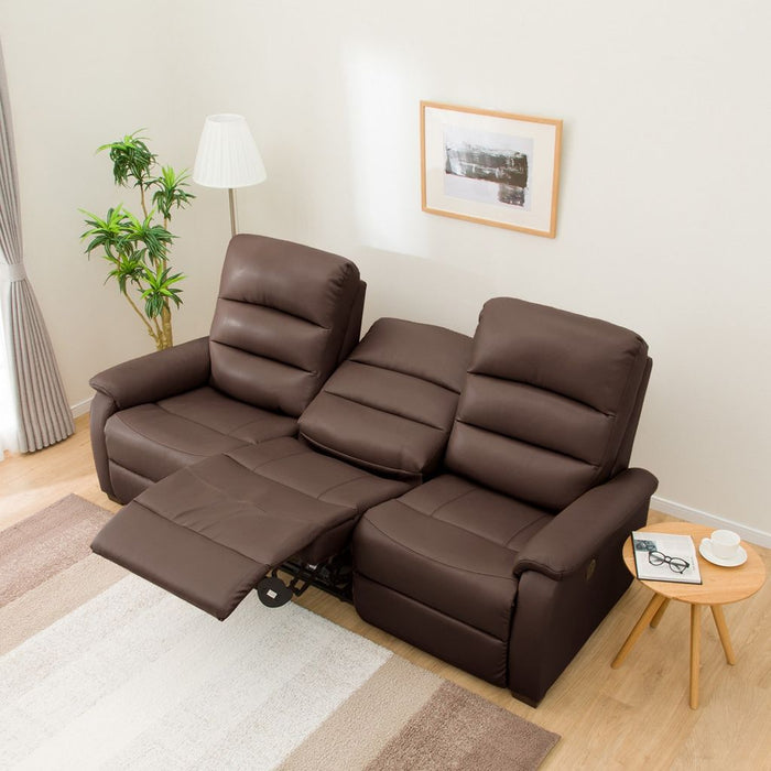 3 ELECTRIC 3P SOFA N-BELIEVA DBR2-JHN76 TK-LEATHER