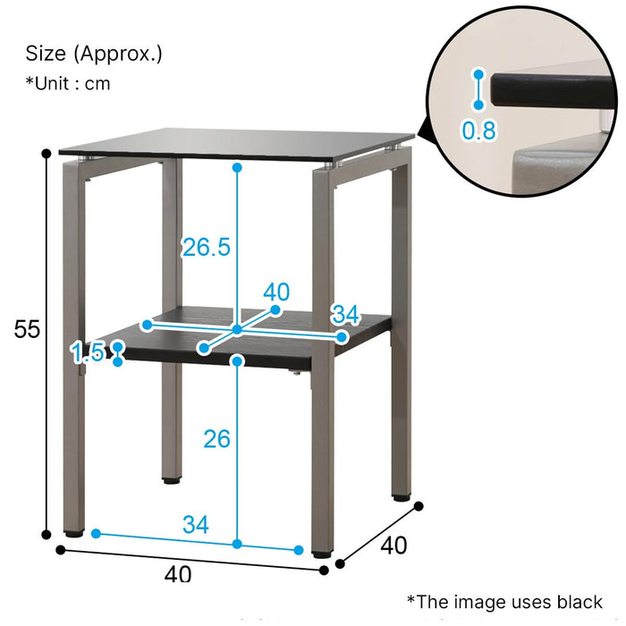 SIDE TABLE NOTE3 4040BK TP