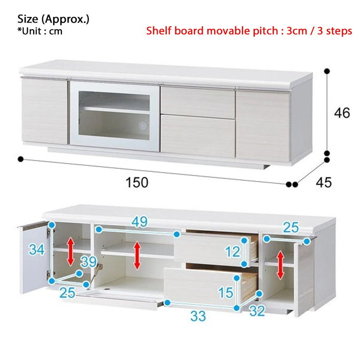 TV CABINET POSTIA 150 WH