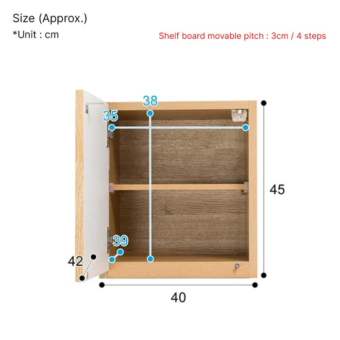 UPPER CABINET PORTE 40U-L LBR2