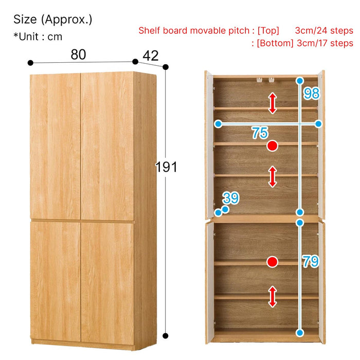 CABINET PORTE 80DD LBR2