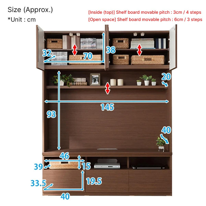 TV CABINET PORTE 150TV WH