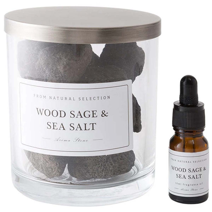 LAVA STONE DIFFUSER BK WOOD SAGE & SEA SALT