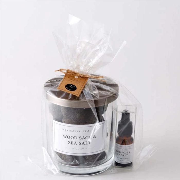 LAVA STONE DIFFUSER BK WOOD SAGE & SEA SALT