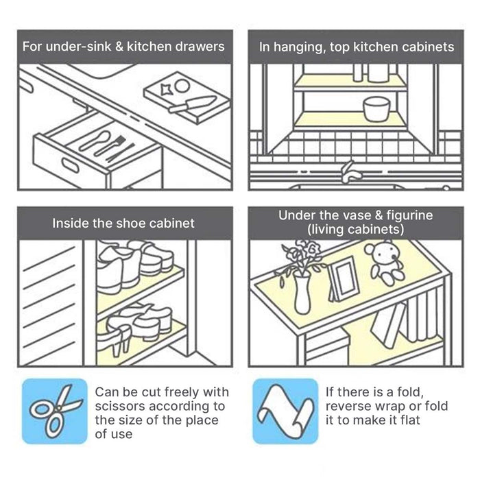 NON-SLIPPERY KITCHEN CABINET SHEET WH