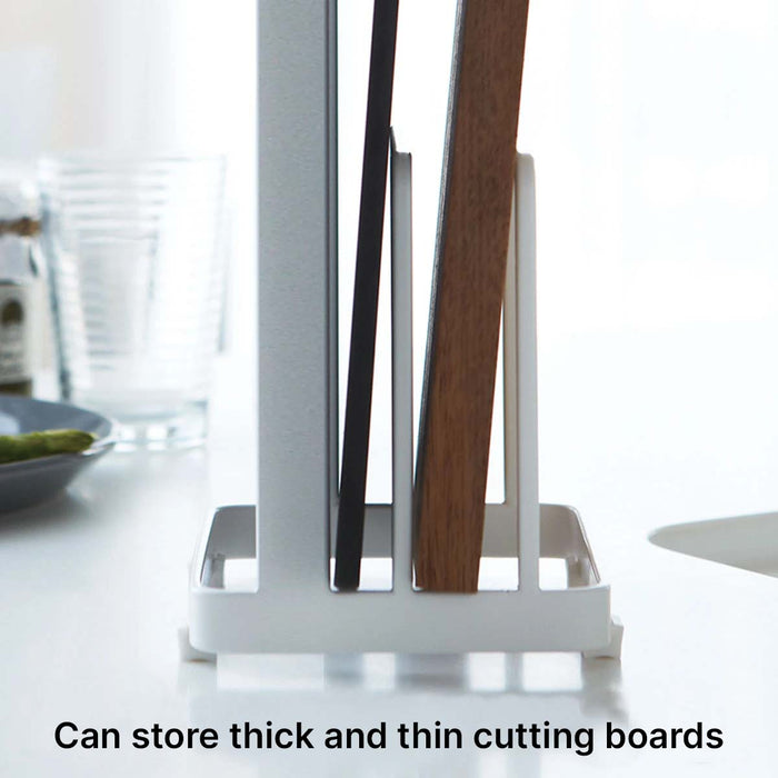 KNIFE & CUTTING BOARD STAND FLAT WH