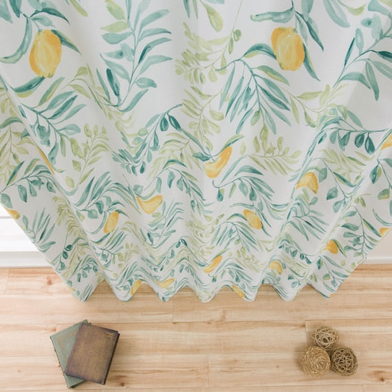 CURTAIN LEMON LEAF 100X135X2