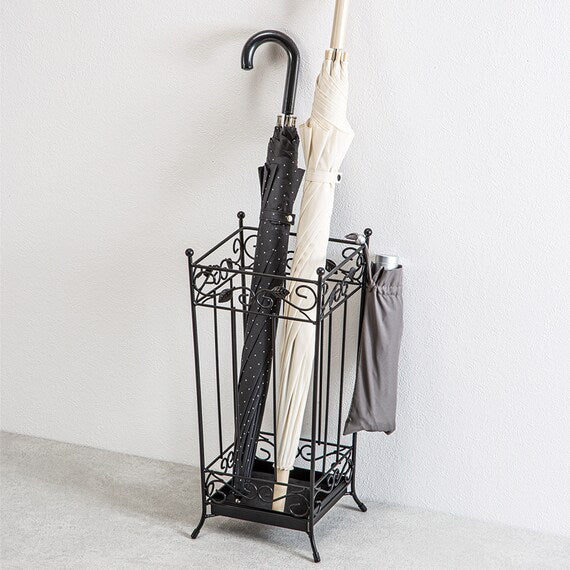 UMBRELLA STAND LEAVES 21 SQUARE-BK