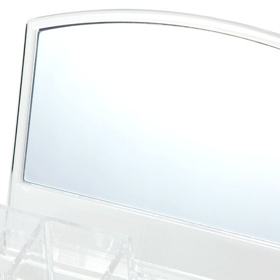 ACRYLIC COSMETIC CASE W/MIRROR LUCENT L W21.4D18.5H17