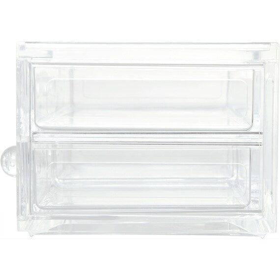 ACRYLIC COSMETIC CASE W/DRAWER LUCENT L W21.4D18.5H17