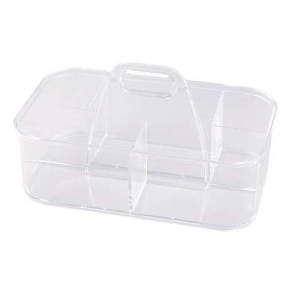 ACRYLIC STACKABLE CADDY W/HANDLE M W28D17H15