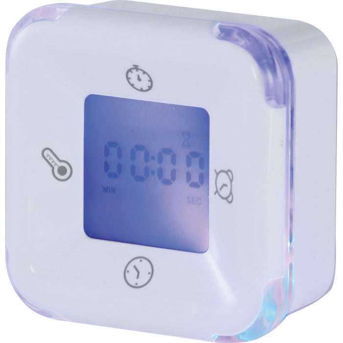 DIGITAL MULTIFUNCTION CLOCK PIROUETTE WH