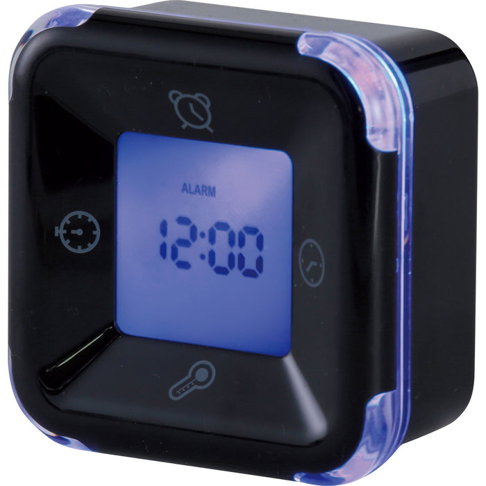 DIGITAL MULTIFUNCTION CLOCK PIROUETTE BK