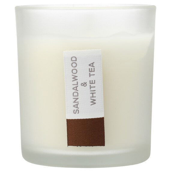 GLASS CANDLE FORESTA SWOOD&WHITE TEA BR