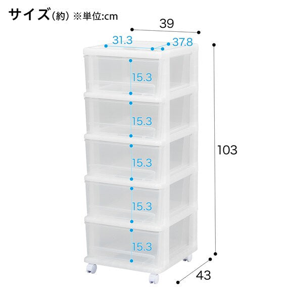 CLOSET CHEST FD 5D 39X43X103