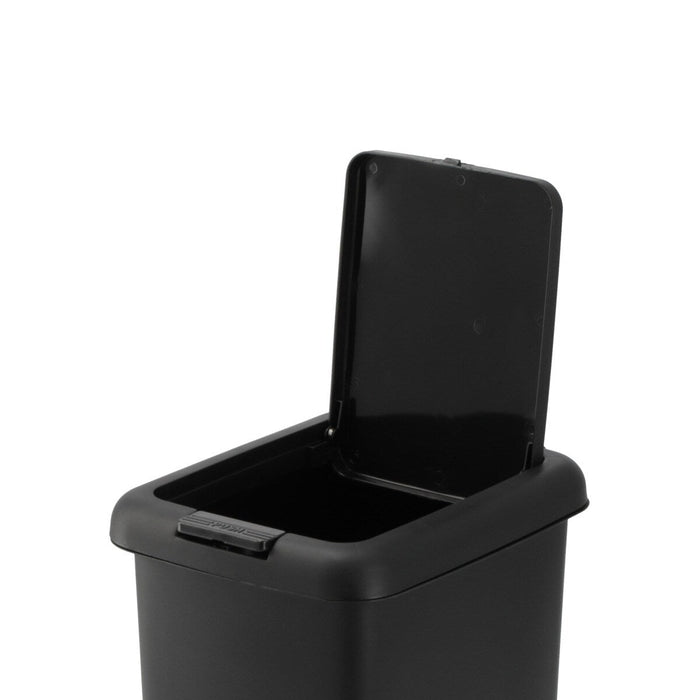 ANTIBACTERIAL AND DEODORANT STEP/PUSH DUST BIN 10L BK