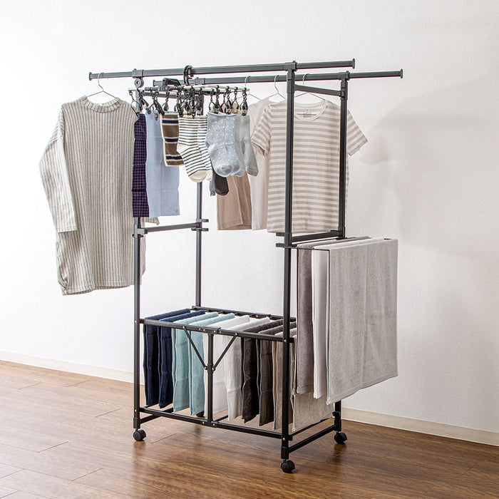 FOLDABLE DRYING RACK W/ALUMINUM FRAME BH04 BK