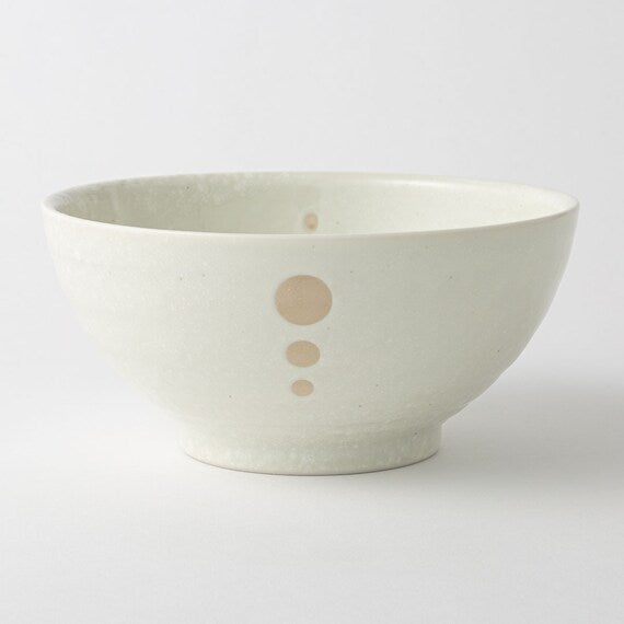 RICE BOWL SANUKI DOT WH D18.5XH8.8