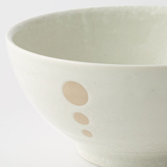 RICE BOWL SANUKI DOT WH D18.5XH8.8