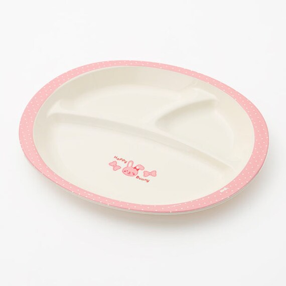 KIDS LUNCH PLATE HAPPY BUNNY W23.5XD19.2XH2