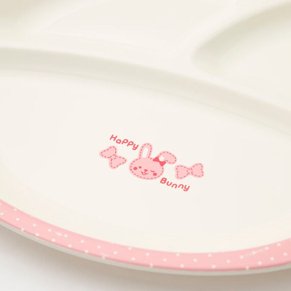 KIDS LUNCH PLATE HAPPY BUNNY W23.5XD19.2XH2