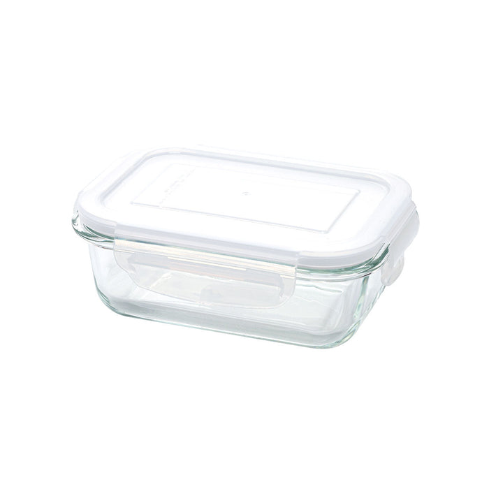 HEAT RESISTANT GLASS STORAGE CONTAINER 370ML RECTANGULAR