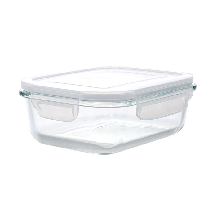 HEAT RESISTANT GLASS STORAGE CONTAINER 650ML RECTANGULAR