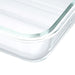 HEAT RESISTANT GLASS STORAGE CONTAINER 650ML RECTANGULAR