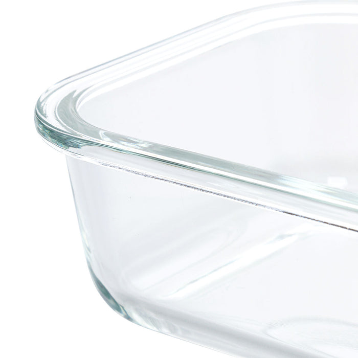 HEAT RESISTANT GLASS STORAGE CONTAINER 650ML RECTANGULAR